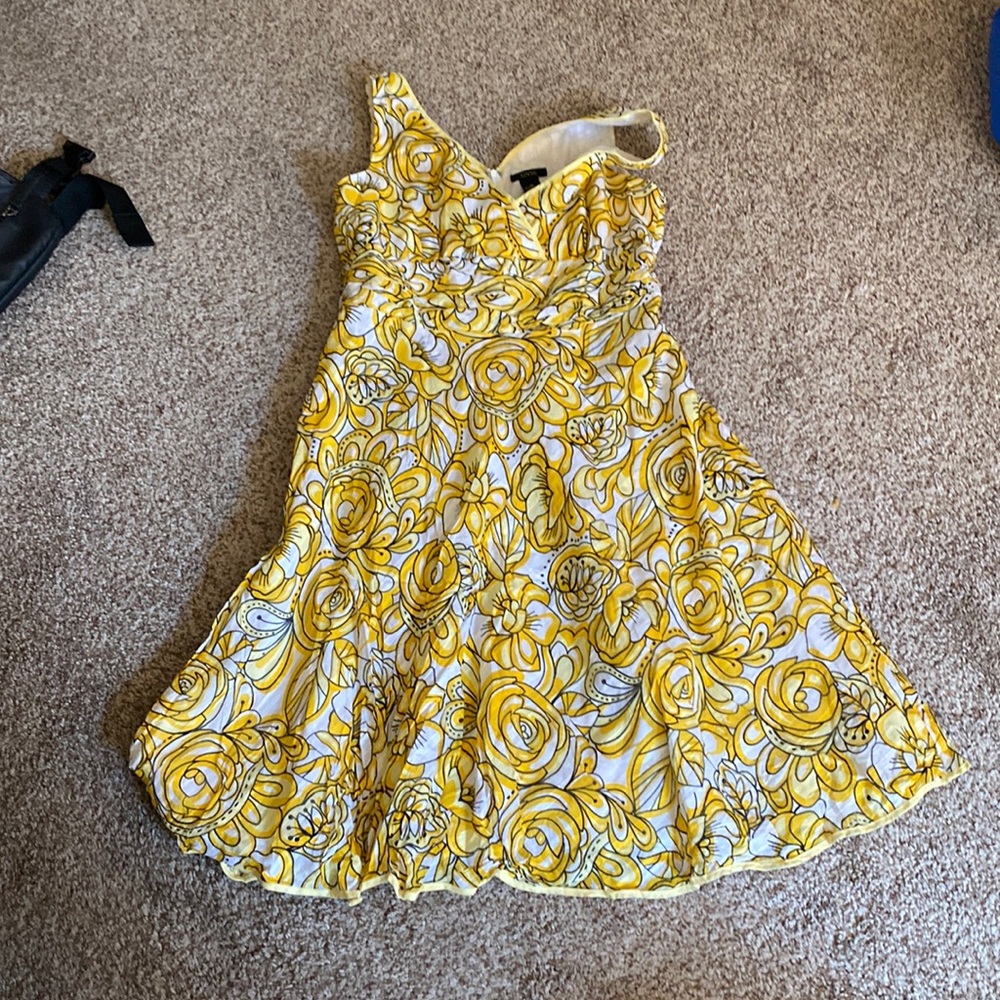 Yellow GNW dress with white lining